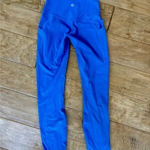 Blue High-Waisted Leggings